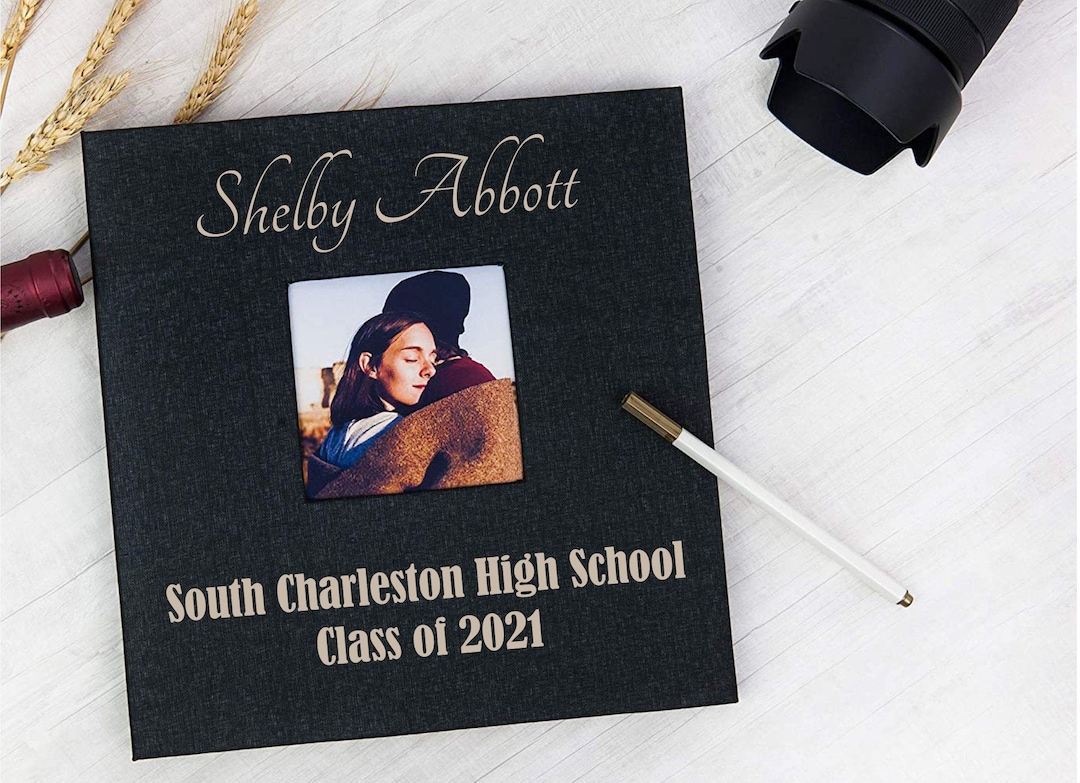 Graduation Photo Album Personalized Linen Self Adhesive Custom