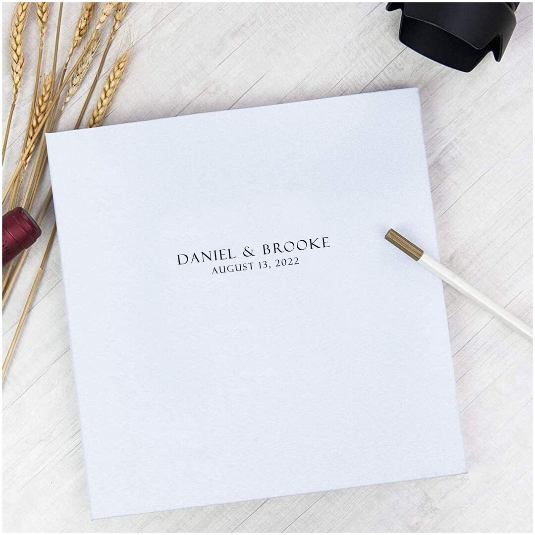Custom Linen Photo Album: Self-adhesive Scrapbook for Wedding Memories ...