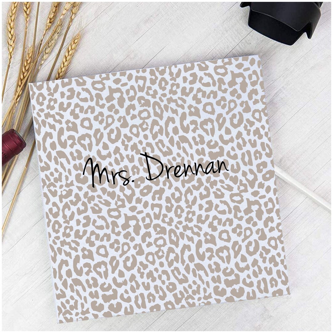 Custom Leopard Print Photo Album Linen Self Adhesive Etsy