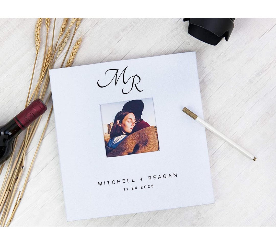 Custom Wedding Photo Album – Linen Scrapbook With Self Adhesive Pages ...