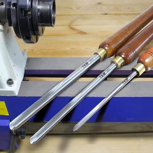 HSS Woodturning Tools Set | Walnut Handle Lathe Chisels, Spindle Gouge, Bowl Gouges