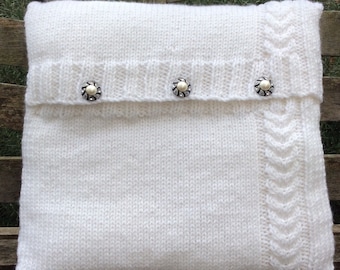 SALE PRICE Hand knitted cushion cover