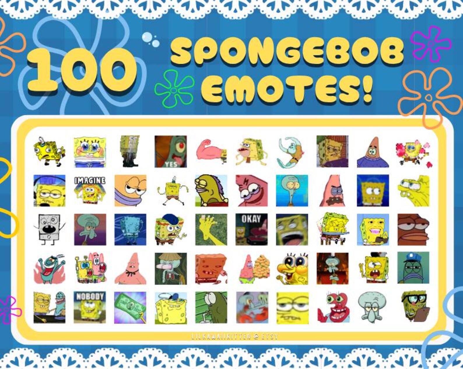100 BIKINI BOTTOM Inspired Package for Discord Cute and Kawaii Discord ...