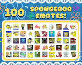 100 BIKINI BOTTOM Inspired Package For Discord Cute and Kawaii Discord Emotes Stream Meme Troll Sponge Emotes