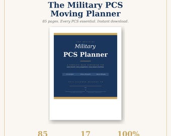 Military PCS Moving Planner | Printable PDF | PCS Binder, Military Move Checklist, Military Family Planner