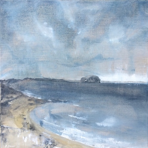 Denim Bass, giclee print of Bass Rock