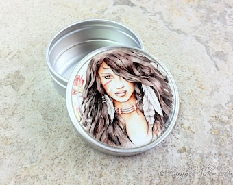 Candy Tin, Pill Case, Round Silver Metal Tin for Medicine Food, Small Purse Stash Tin, Ear Plug Storage, Medicinal Tin