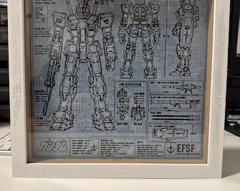 RX-78-2 Gundam Framed Blueprint Art