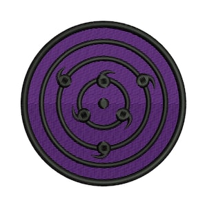 Rinne Sharingan Machine Embroidery Design, Sasuke Tomoe Rinnegan Anime Eye Patch, Madara Uchiha Art, Instant Download
