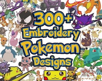 300+ Embroidery Design Bundle | Machine Embroidery Digital Files | Anime Character Patterns | PES DST JEF etc. Instant Download