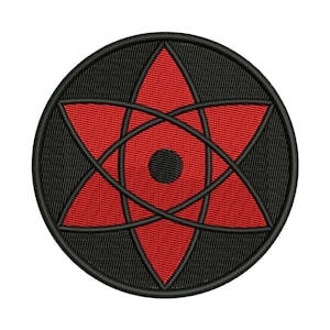 Eternal Mangekyou Sharingan Machine Embroidery Design, Sasuke Anime Eye Patch, Naruto Inspired Digital File, Instant Download