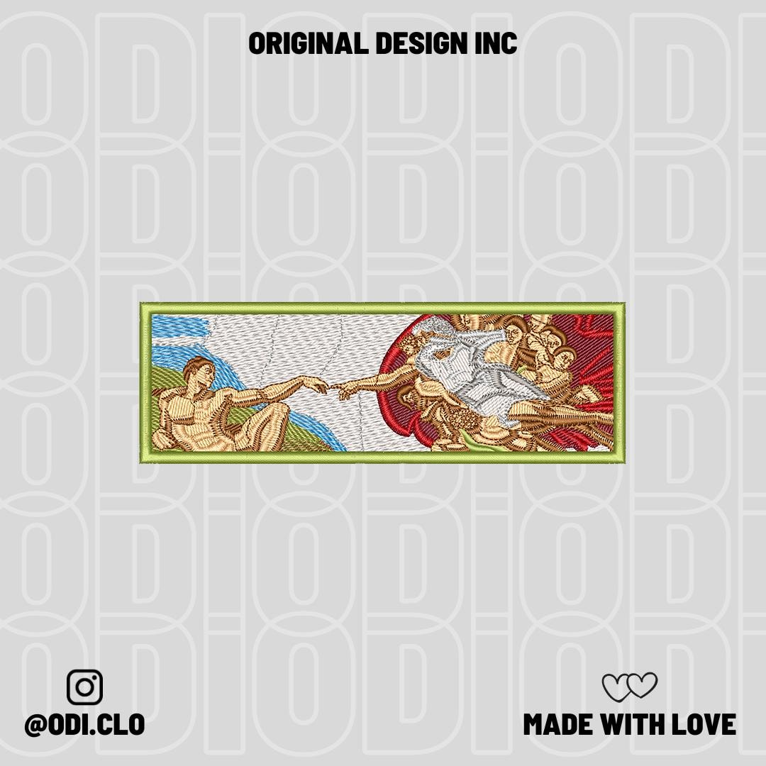 Creation of Adam Embroidery Design | Renaissance Banner Patch (instant ...