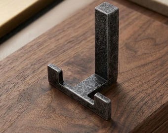 Hand-forged minimalist wall coat rack