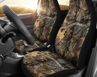 Autostoelhoezen met boomcamouflage | Auto-accessoires Woodland Camo | Universeel passende voertuigbeschermers