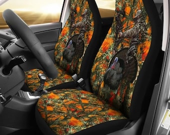 Turkey Hunter Camo | Hunting Car Seat Covers | Bow Hunter Auto Accessories