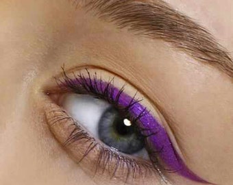 PURPLE Bishop PEN EYELINER / ¡Fácil de usar! Líquido No Tóxico / Orgánico Vegano Natural / Impermeable para ojos sensibles