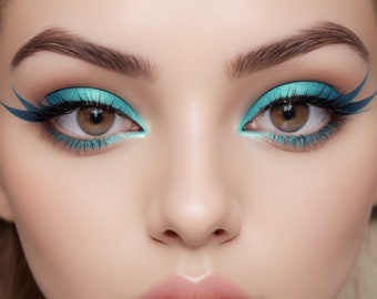 Mint Green Liquid Eyeliner: Organic Vegan Matte Liner for Sensitive Eyes