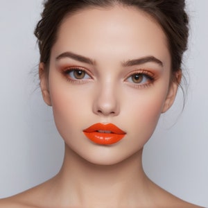 Matte ORANGE Lip gloss | Liquid Lipstick | Organic, Vegan, Plastic Free | Handmade Cruelty Free | Super Long Lasting | Waterproof Lip Color