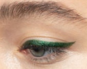 Dark GREEN PEN EYELINER Easy to use Liquid Non-Toxic Organic Vegan Natural Waterproof for sensitive eyes