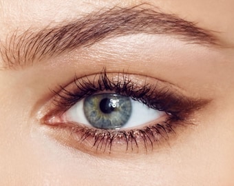 Brown Gel Pencil, Precision Fine Tip Eyeliner | Vegan Organic Formula | Smudge-Proof Intense Color