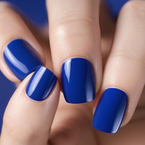 BLUE VEGAN Gel Nail Polish | Cruelty-Free, Organic, Natural | Ethical Beauty | Matte Electric Blue Nail Lacquer | Manicure