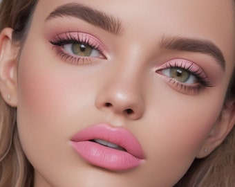Pink Lipstick: Organic Vegan Long Lasting Matte, Satin Finish