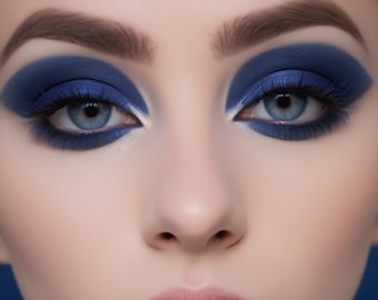 Blue & White EyeShadows | Duo eyeshadow | GET THE LOOK | Titanium dioxide Free Makeup | Natural, Vegan Eyeshadow and Eyeliner Makeup