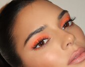 ORANGE EyeShadow Organic Vegan Natural Gluten Soya Bismuth Cruelty Free Matte Bright Orange Pigment Orange EyeLiner No talc