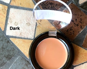 DARK - Certified Organic Full Coverage Concealer (Shell) - Creamy formula to conceal blemishes, dark circles and dullness