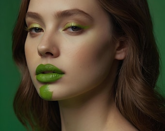 Lime Green Lip, Bold Vegan Gloss | Organic Plant Oils, Hydrating Vitamin E, Long-Lasting Pigment