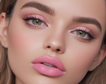 Vegan Long Lasting, Matte Satin Lipstick | Organic Formula, Vitamin E Care | Bubble Gum, Cotton Candy Shades
