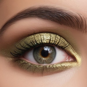 OLIVE Green EyeShadow | Shimmer MINERALs | Vegan, Organic, Natural Makeup | Eyeliner activated with water | All Natural Makeup