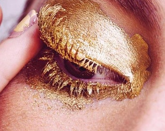 Gold Vegan Mascara - Organic Gluten-Free Waterproof - Natural Formula for Sensitive Eyes