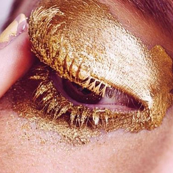 Gold Natural Mascara / Vegano, Orgánico, Sin Gluten / Vegan Gold Eyeliner / WaterProof Gold Mascara / Ojos sensibles Natural Mascara