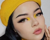 YELLOW EyeShadow Organic Vegan Bright Lemon Matte Eye Shadows Mineral Makeup Zero Waste Cosmetics Yellow Liquid Liner