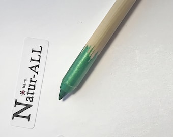 Emerald Green Liner, Metallic Shimmer Eye Pencil | Vegan Organic Formula, Waterproof - Fine Tip, Dual Use