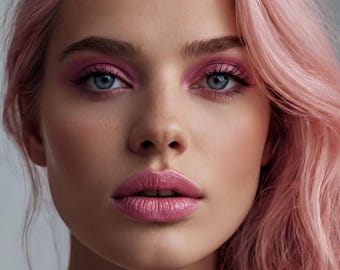 Pink Lip Eyeliner Pencil - Vegan Organic Makeup - Waterproof Dual-Use Liner, Aloe Vera Infused, Gentle Formula