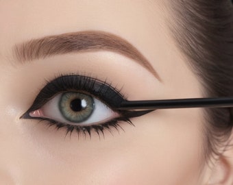 Eye PENCIL Negro / Delineador de ojos de punta fina / Natural vegano orgánico / Delineador de ojos SIN gluten, OGM, soja, carmín y bismuto / Seguro en la línea de agua