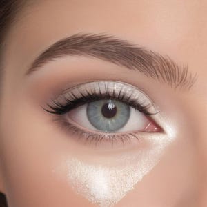 Shimmery White Mica, Vegan Mineral Eyeshadow - Pearl Loose Powder, Multiuse Highlighter, Wet Or Dry Application