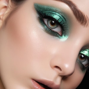 Mineral Makeup Gem, Emerald Shimmer Eyeshadow - Vegan Organic, Mica Pigment | Loose Powder Pot