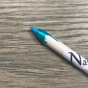 Turquoise EYE Pencil Waterproof Natural blue eye liner For sensitive Eyes Organic Vegan Natural Cobalt Mineral Creamy & Firm tip image 3