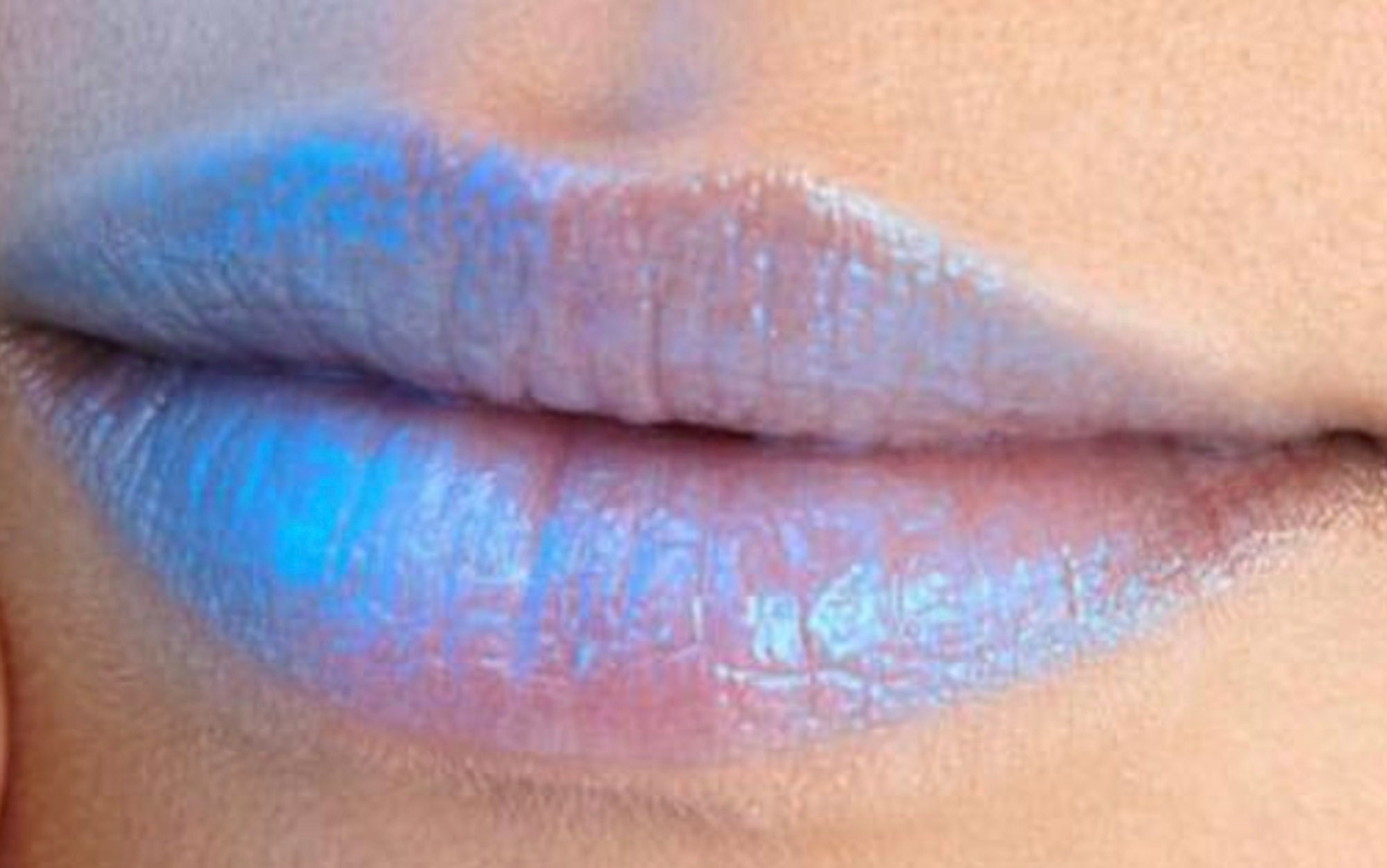 Opalescent Lip Gloss With Blue Shine - Vegan - Gluten Free - Fresh - Handmade Cruelty Free - Holographic Lips