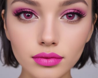 Matte Fuchsia Lip Gloss: Organic Vegan Long Lasting Lip Color