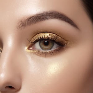 Vegan Oro Pigment, Gold Shimmer Eyeshadow Pot | Organic Mineral Mica Blend | Multi-Use Powder