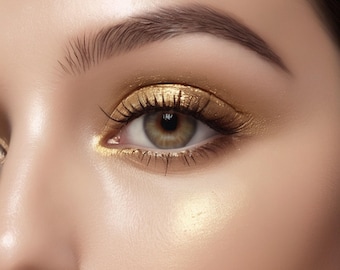 Vegan Oro Pigment, Gold Shimmer Eyeshadow Pot | Organic Mineral Mica Blend | Multi-Use Powder