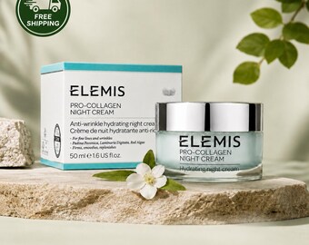 ELEMIS Pro-Collagen Night Cream 50ml | Anti Aging Hydrating Moisturizer for Firming & Wrinkle Reduction | personalized customized.