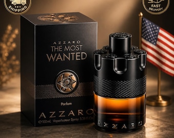 Azzaro The Most Wanted Parfume Men | Long Lasting Luxury Cologne 100ml  (3.38 fl oz) personalized customized.