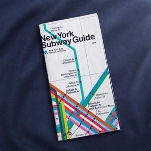 Original 1978 New York Subway Map by Massimo Vignelli, Vintage MTA Subway Guide, Rare Italian Graphic Design