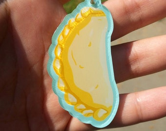 Empanada Food Acrylic Keychain Charm