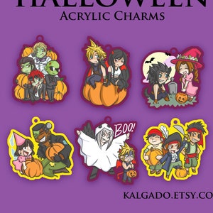 Final Fantasy VII FF7 Halloween Acrylic Keychain Charms